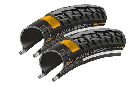 2 pieces 28" inch Continental Ride Tour bicycle tire tire cover tire 42-622 reflex black