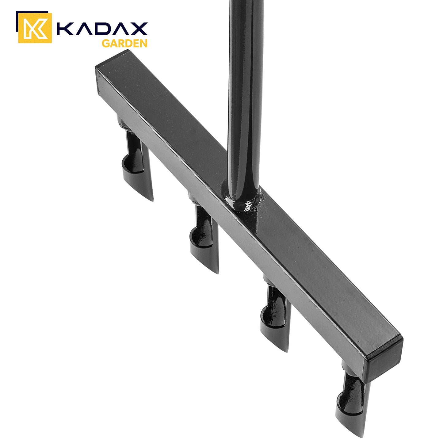 KADAX Hand Aerator for lawns, lawn aerator for aerating lawns and soil, garden tool, lawn aerator with 4 prongs and T-handle, gardening tool.