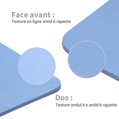 Good Night Gymnastics Mat Yoga Mat Fitness Mat Non-slip Exercise Mat Sports Mat Pilates Mat Floor Mat With Carrying Strap 183 x 61 x 0.6 cm (Blue)