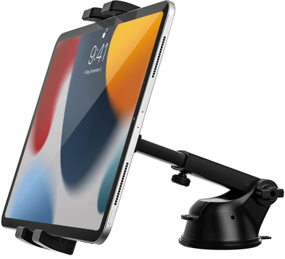Dashboard Tablet Holder Car Front, woleyi Car/Truck Tablet Mount Suction Cup Strong, Windshield Car Mount for iPad Pro/Air/Mini/Galaxy Tabs/Lenovo/Phones 4-12.9"