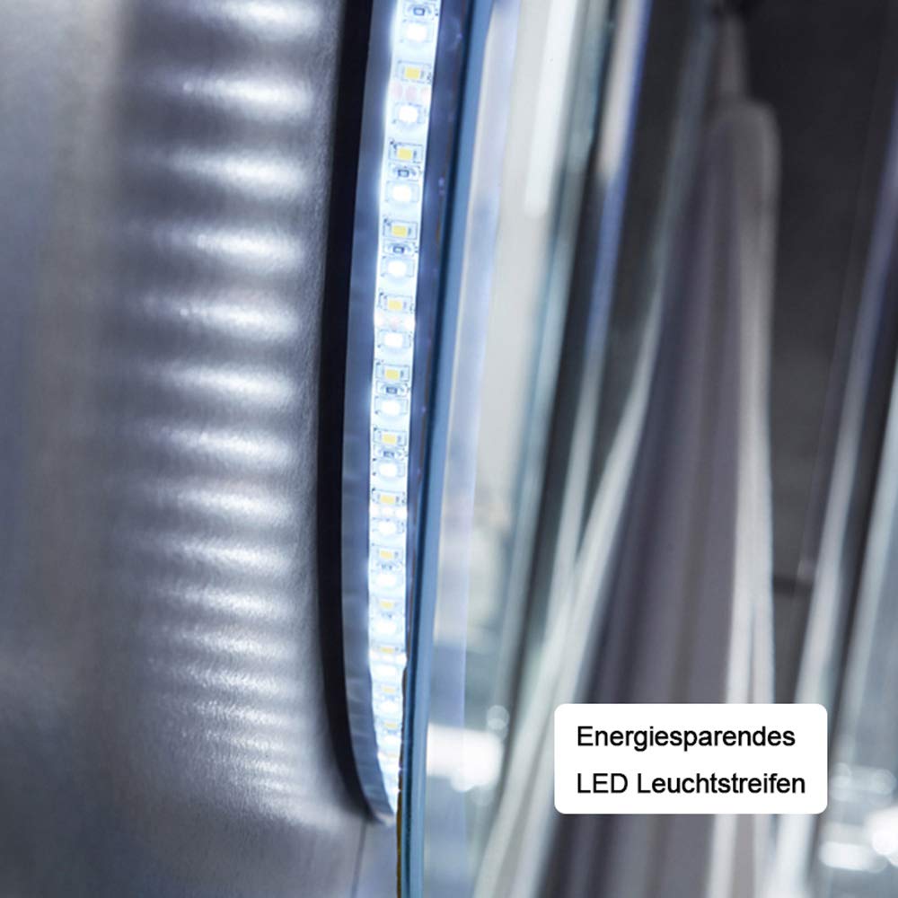 LED bathroom mirror round 60 cm touch demisting wall mirror with lighting light mirror Alpha series