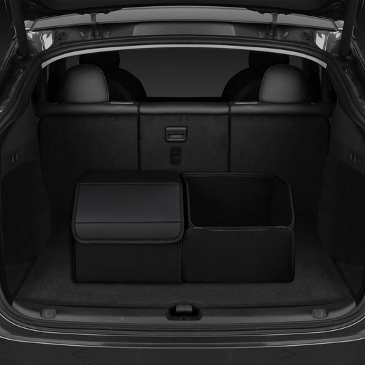 Car trunk waterproof, wear-resistant, foldable leather storage box, SUV sedan storage box, camping organizer, household classification box (small)