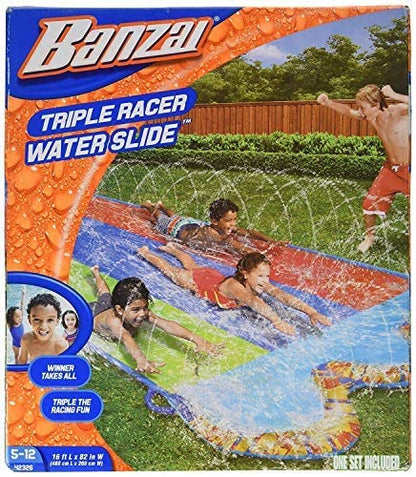 Banzai 42329 Triple Racer Water Slide
