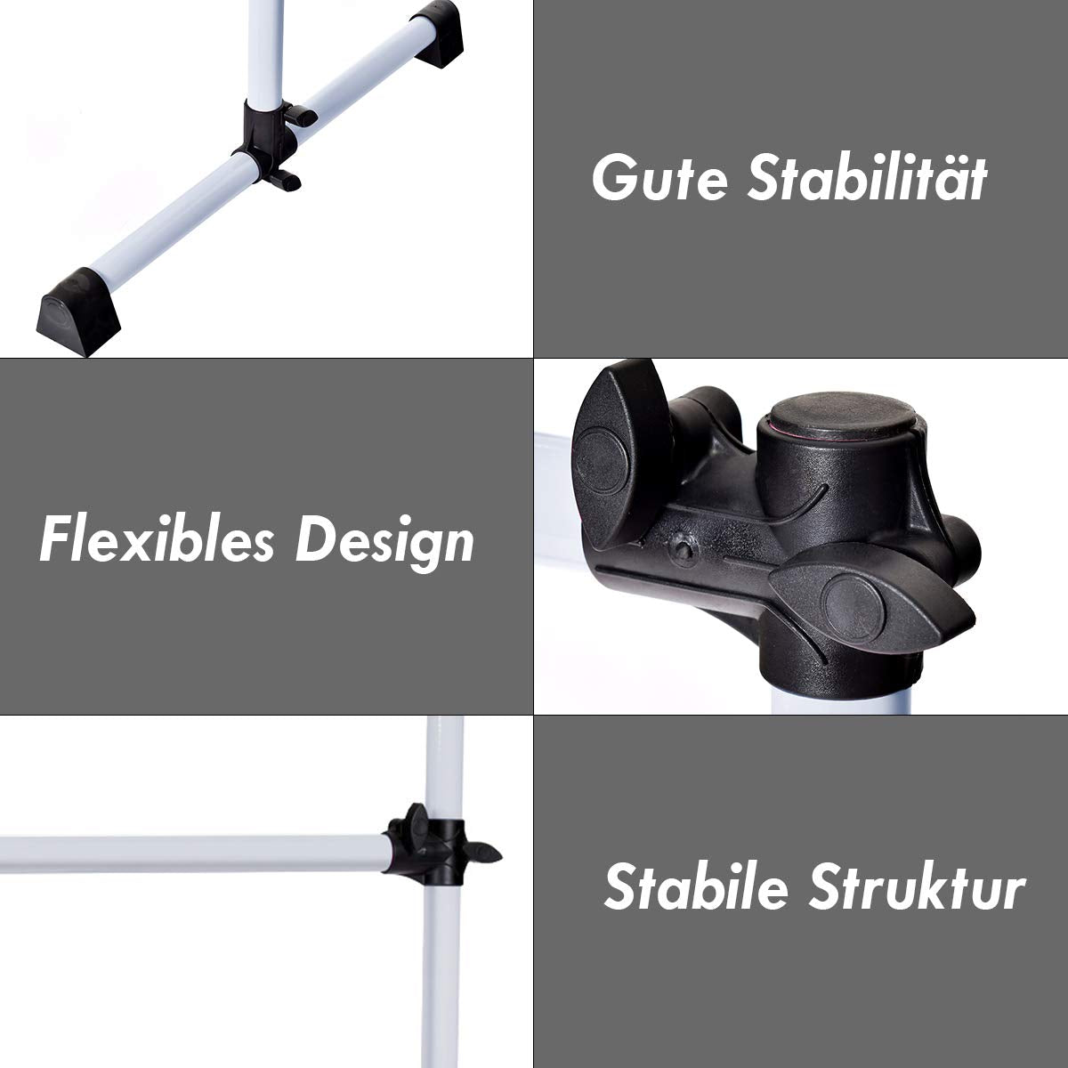 GOPLUS Ballet barre, ballet bar, stretch bar, adjustable height, for kids and adults, 120 x 118 x 71cm, color option (Silver)