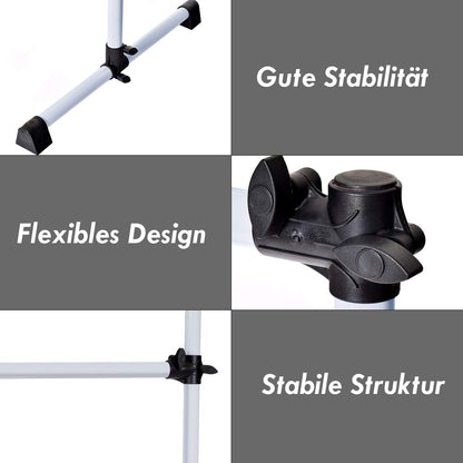 GOPLUS Ballet barre, ballet bar, stretch bar, adjustable height, for kids and adults, 120 x 118 x 71cm, color option (Silver)