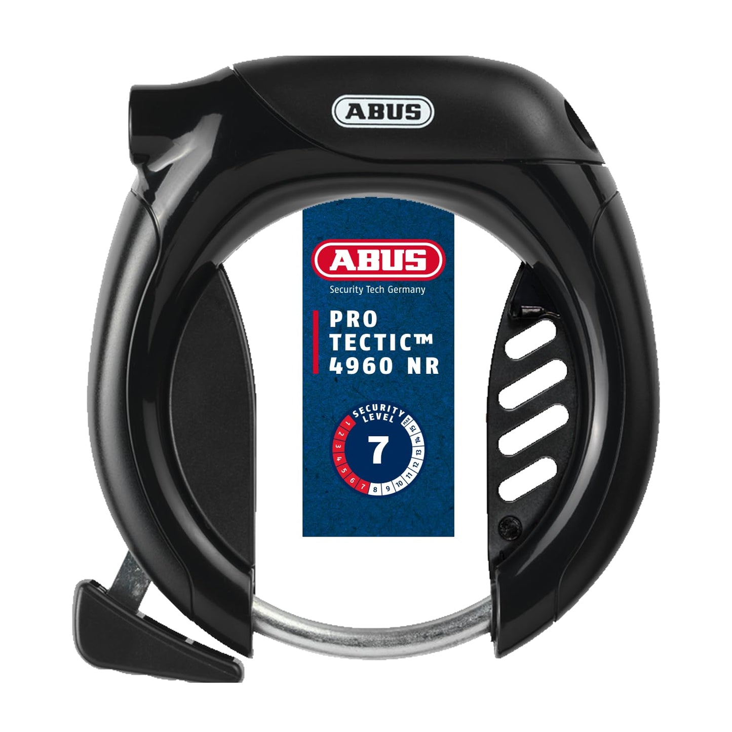 ABUS Frame Lock PRO TECTIC 4960 NR - Bike lock for attaching to the frame of the bike - 8.5 mm thick shackle - ABUS security level 7 - Black
