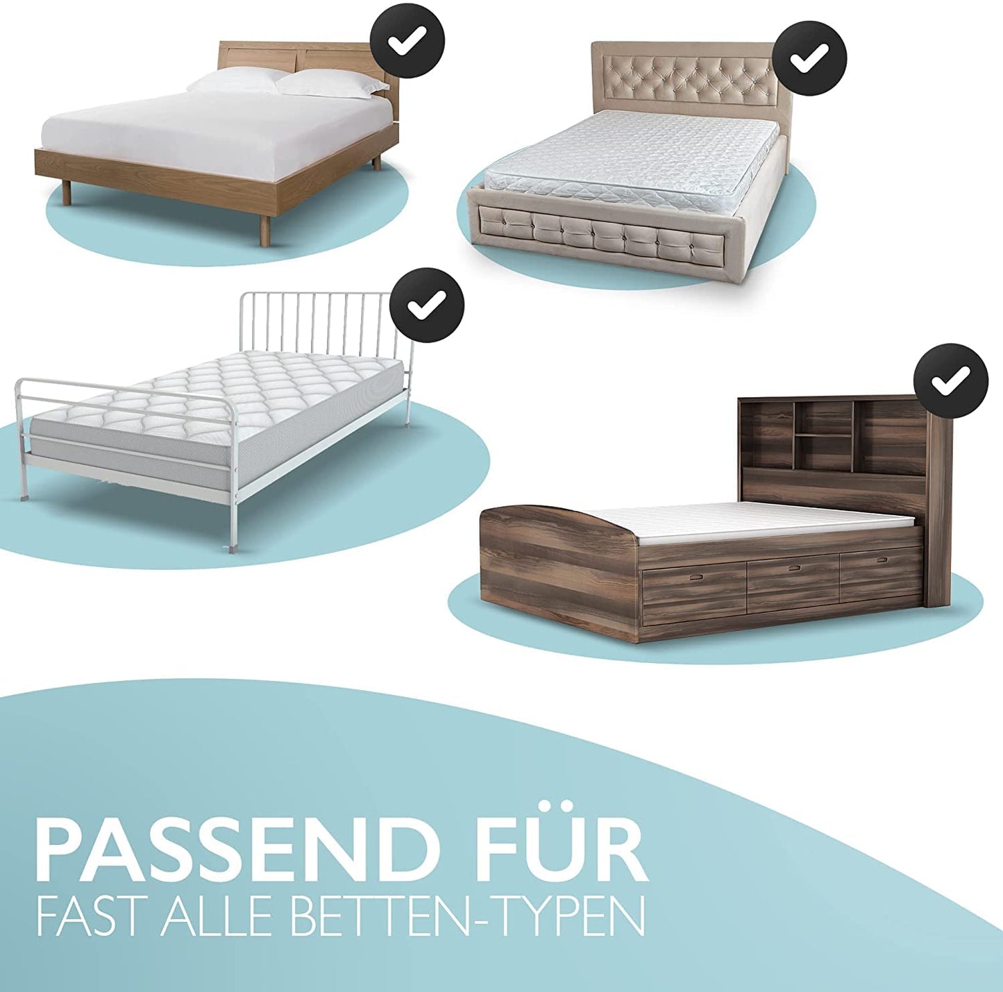 Kids Supply bed rail - Safe & height-adjustable bed guardrail [70-90cm] - Bed rail for children's bed & parents' bed [One side] (150 x 80 cm)