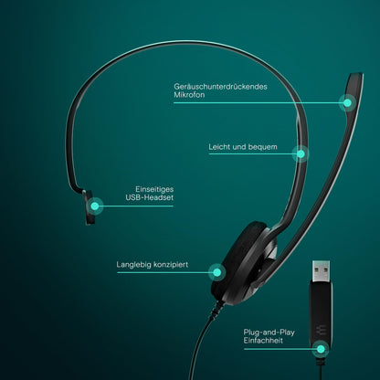 Sennheiser PC 7 USB Headset, black
