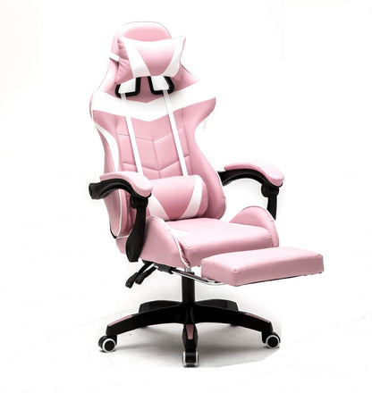 VDD Gaming Chair with Footrest Cyclone Teenagers - Office Chair - Racing Gaming Chair - Pink White