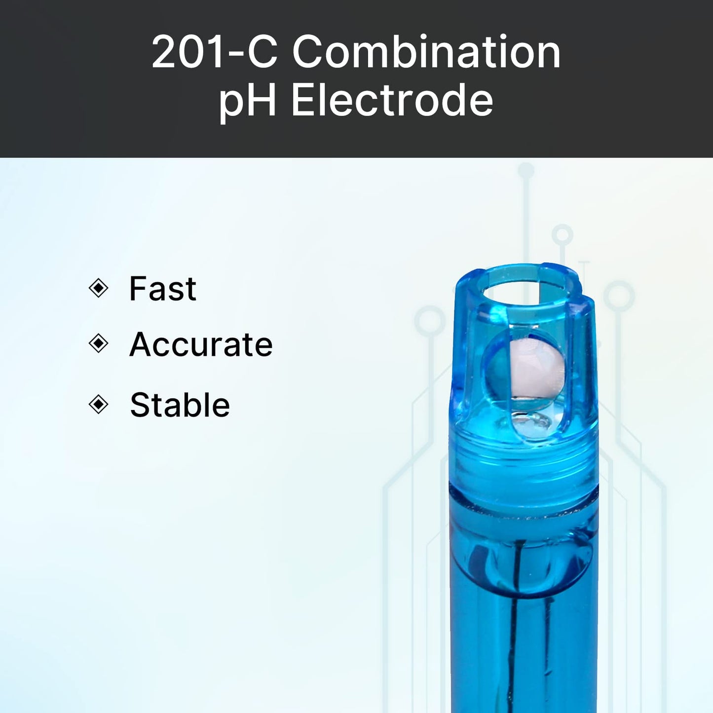 Apera Instruments 201-C combined pH electrode, BNC connection, polycarbonate/glass, AI1301