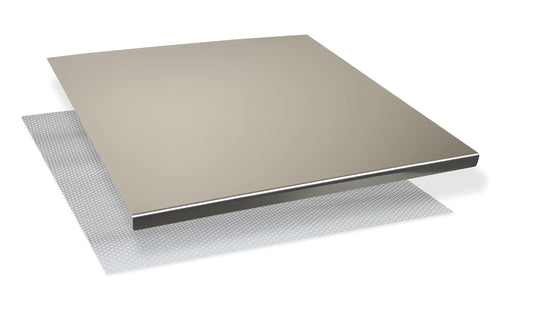 INOXLM stainless steel kneading board with various sizes, for kitchen, bar, restaurants. Stainless steel worktop with cutting board stand.