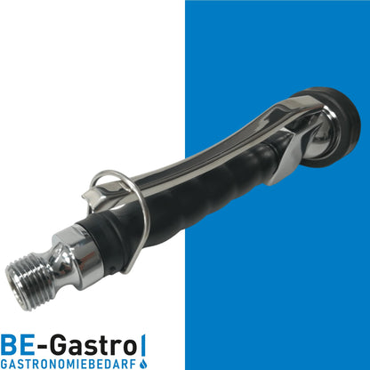 BE-GASTRO® Professional Gastro Hand Shower (Black | Blue) incl. locking clip | 1/2" standard AG | Stainless steel replacement shower for dishwashing spray / gastro spray.