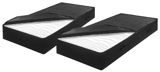 Dream night 2-piece mattress storage bag with 3-sided zipper and handle loops, 90 x 200 x 26 cm, Öko-Tex certified, produced according to German quality standards.
