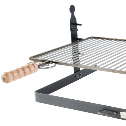 Grill pan with stand and adjustable height 60 x 37 cm