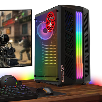 ScreenOn Gaming PC Ryzen 5 5600G • Radeon Vega 7 (2 GB) graphics card • 16 GB RAM DDR4 3200 MHz • 1000 GB SSD • Windows 11 Pro • WLAN 300 Mbit/s • Gaming PC computer with 3 years warranty!