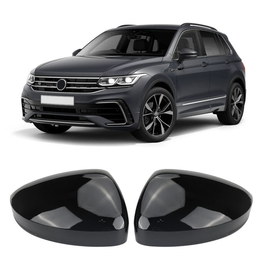 1 Pair Car Mirror Caps Outside Mirror Replacement for VW Tiguan MK2 2017-2020, Mirror Covers Rear View Mirror Covers Side Mirror Covers, Mirror Housings Glossy Mirror Caps