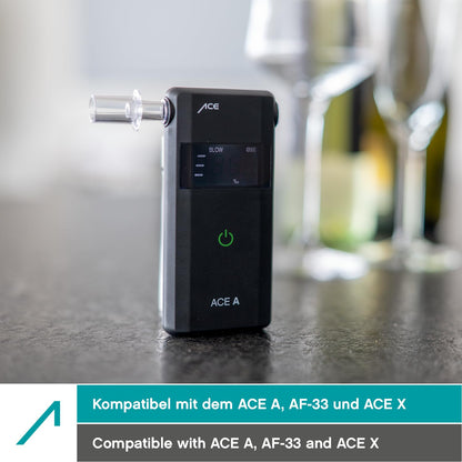 ACE Mouthpieces for alcohol testers AF-33, A, Q, and X - Pack of 100 breathalyzer mouthpieces - 100-pack mouthpiece pack