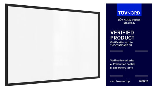 ALLboards Whiteboard with black frame 90x60cm Magnetic Whiteboard, Dry Erasable