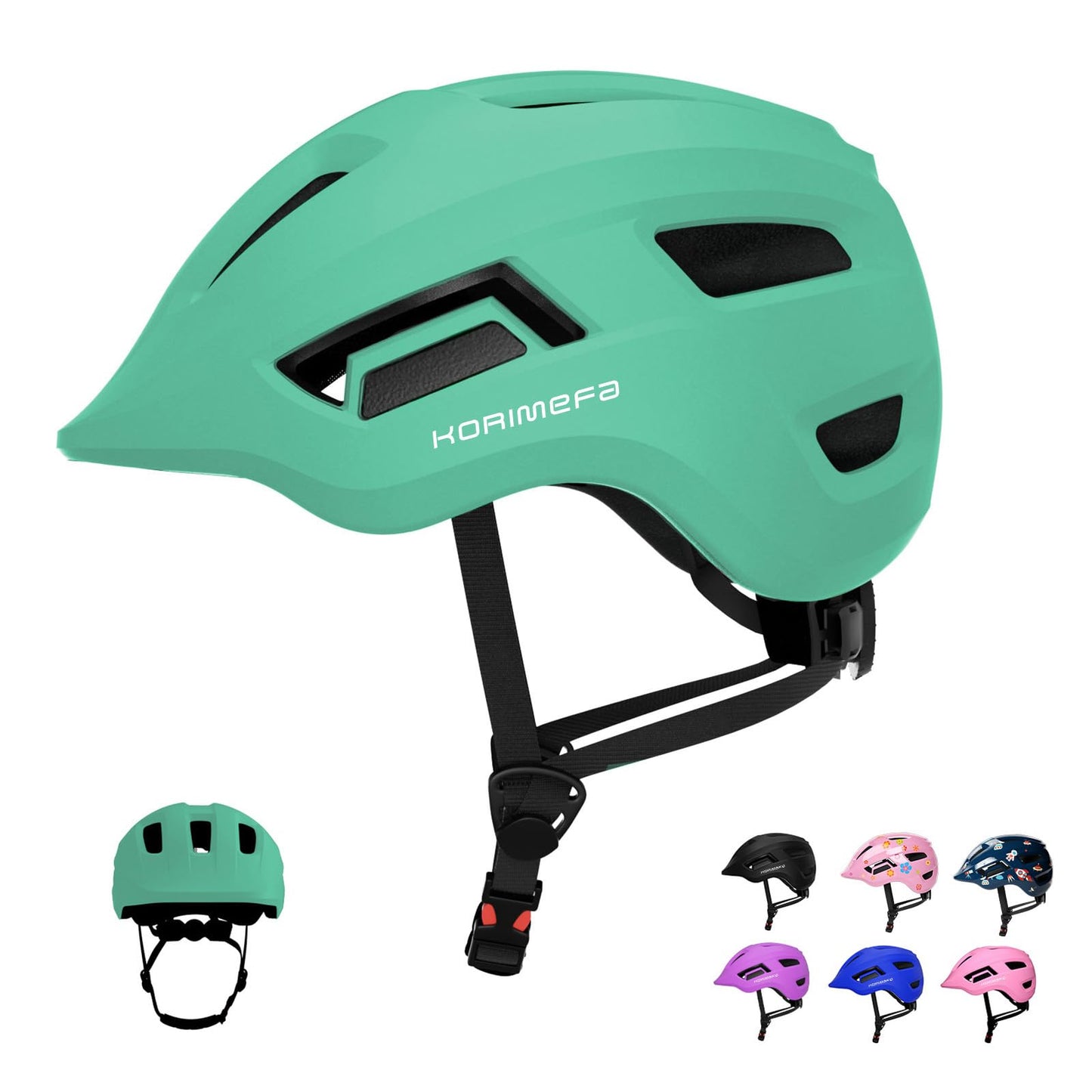 KORIMEFA Toddler Helmet Kids Bike Helmet Baby Multi-Sport Adjustable Helmet Sports Helmet Cycling Bike Roller Skateboard Helmet Lightweight for Kids Boys Girls 2-8 years old (Green, S)
