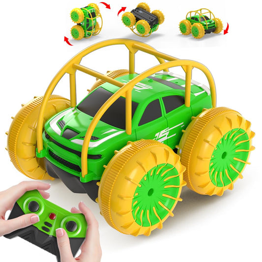 MaxTronic Direct Charge Remote Control Car, Stunt 360° Flips Rotatable Kids 3+, Waterproof RC Monster Truck Offroad Pool Beach Toy, Cool Lights, Gift for Girls Boys