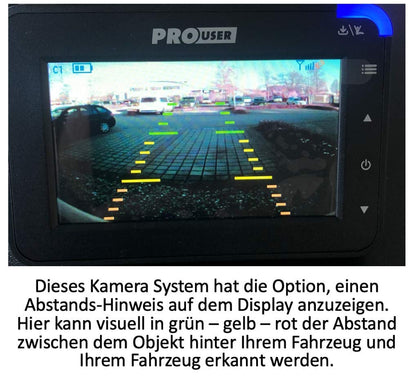 Per User Solar Rear View Camera System DRC4310 SOLAR: digital wireless backup camera set with LCD display (4.3" monitor) and battery with built-in solar panel - easy installation.