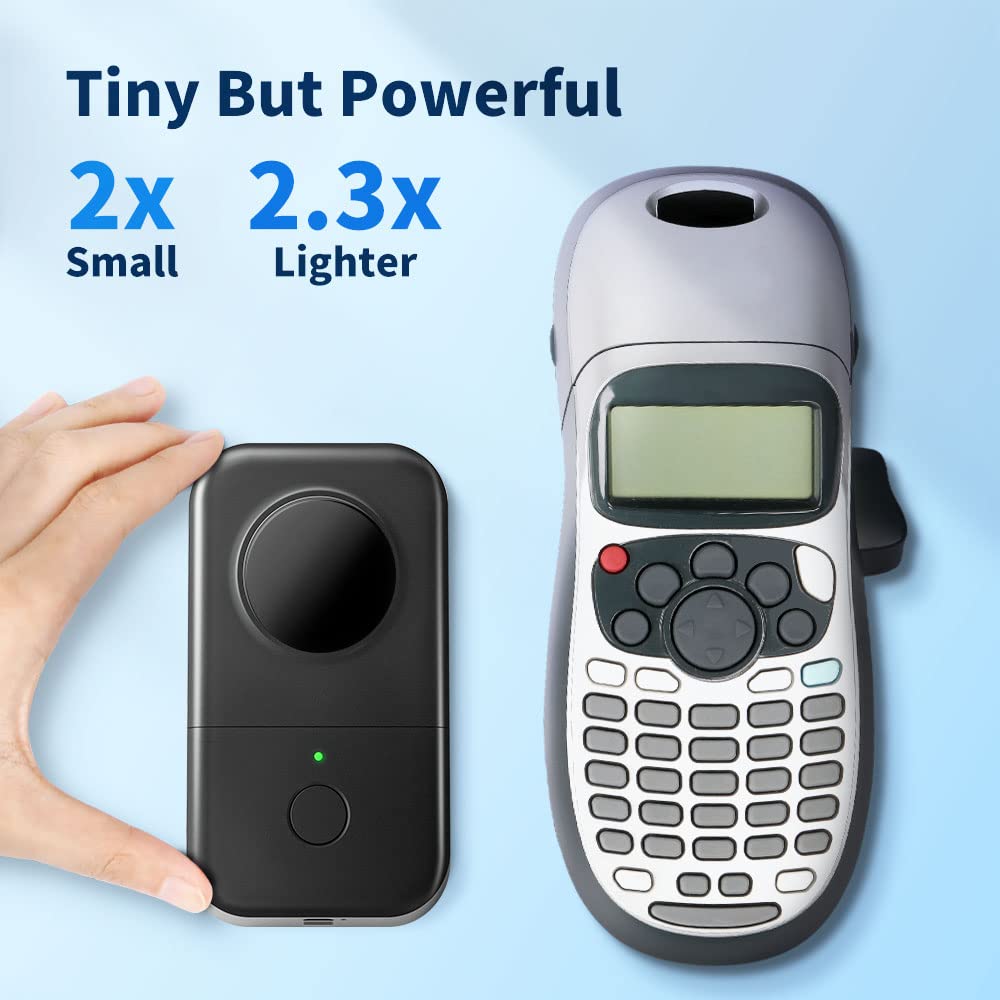 Phomemo D30 label printer, Bluetooth self-adhesive labeling machine, portable label maker, self-adhesive label printer, rechargeable, ink-free mini label printer for home, office, school.