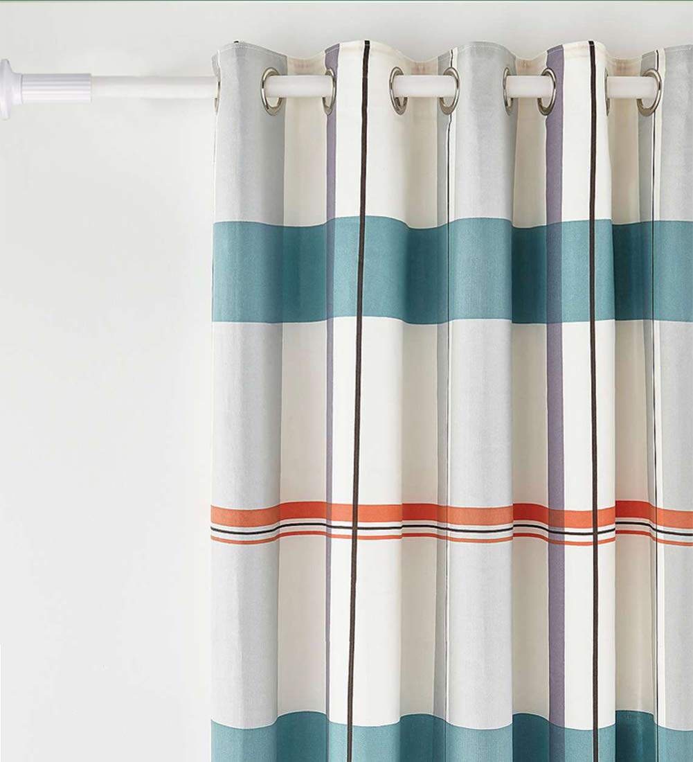 WHITNEY 92 cm-430 cm Extra Long Curtain Rod, No Drill Required Extendable Stainless Steel Curtain Rod for large windows, shower room, cabinets, White-1