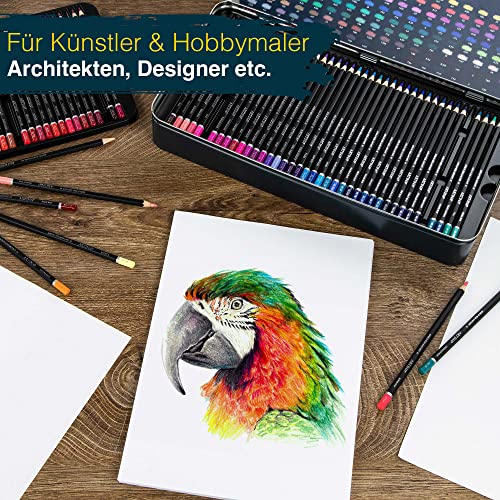 Artina Expertilo XXL Colored Pencil Set 160 Professional - FSC® certified colored pencils break-resistant, highly pigmented, many colorful wooden pencils for artists to draw and paint.