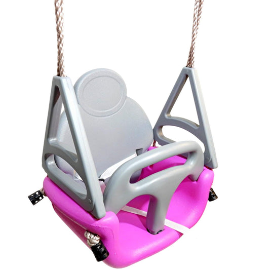 Convertible baby swing seat 3in1 for ages 3 to 12 I Toddler I adjustable I gray pink I Toddler swing seat