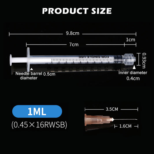 50 pieces Syringe 1 ml, Vegena 1 ml Syringes Set Plastic Tube Syringes Disposable Syringes Small Dosage Syringe Liquid Syringe Individual Seal Packaging Disposable Syringes (50)