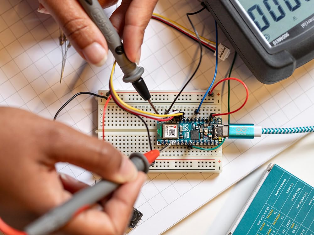 Arduino Nano ESP32 with Headers [ABX00083] - Compact board with ESP32 microcontroller, WiFi and Bluetooth, perfect for IoT projects, automation, and connected applications with Arduino IDE.