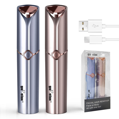 Facial Hair Remover for Women (2023) - GURELAX Women's Facial Hair Remover Chin Upper Lip Peach Fuzz- Including Rechargeable Women's Face Shaver