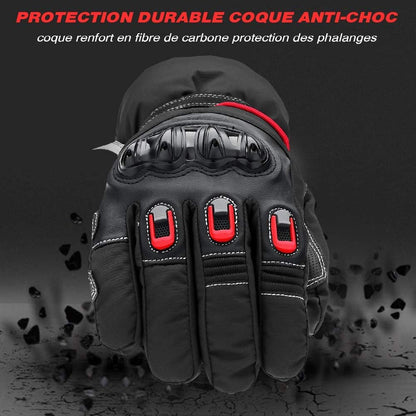 Motorcycle gloves, Warm motorcycle gloves, Winter touchscreen gloves, Gloves for men and women Waterproof, Windproof & Non-slip, multiple reinforcements and protectors for Motocross.