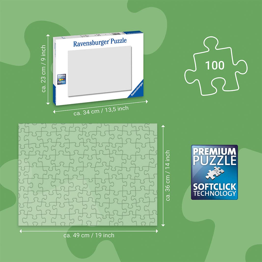 Ravensburger Kids Puzzle 13334 - Minecraft Cutaway & Kids Puzzle 13333 - Monster Minecraft - 100 Piece XXL Minecraft Puzzle for Kids 6 and Up, Minecraft Gifts.