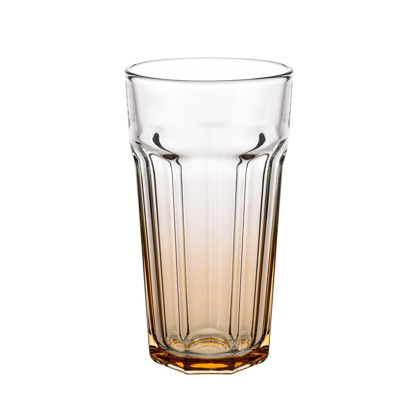 TREND FOR HOME Cocktail Glasses Large Drinking Glass Cuba Libre Glasses | 700 ml | Set of 6 | Cocktail Highball Water Glass Set XXL Tumblers Retro Design | GIGI Collection | WATERCOLOR OMBRE - Hand wash