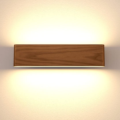Martll Wall Light LED Wood Wall Lamp Indoor Wall Lighting for Bedroom Hallway Corridor Staircase Living Room Indoor Lighting Warm White Night Light (32cm A)