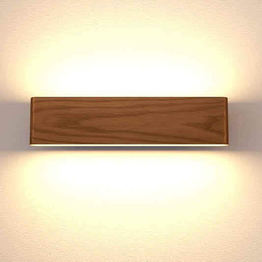 Martll Wall Light LED Wood Wall Lamp Indoor Wall Lighting for Bedroom Hallway Corridor Staircase Living Room Indoor Lighting Warm White Night Light (32cm A)