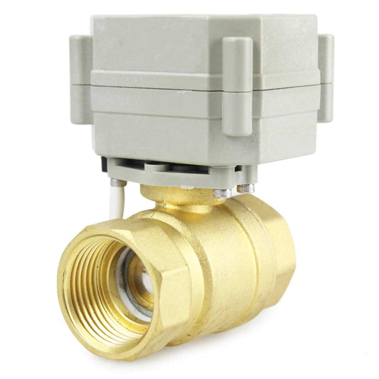 HSH-Flo 2/3 way brass 12V/24V AC and DC auto return position feedback motorized ball valve Electric zone valve (2 ways 1-1/4")