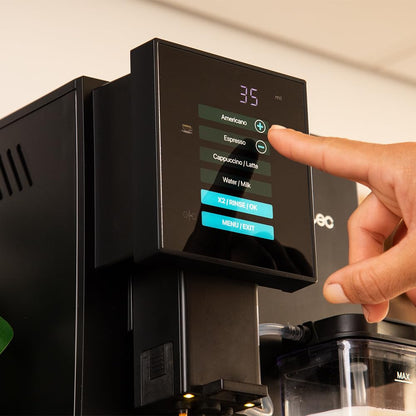 Cecotec Superautomatic Espresso Machine Cremmaet Compactccino Black, 19 Bar, Thermoblock System, fresh ground beans with Plug&Play, 150g coffee bean tank grinder, 1.1L water tank, 400ml milk.