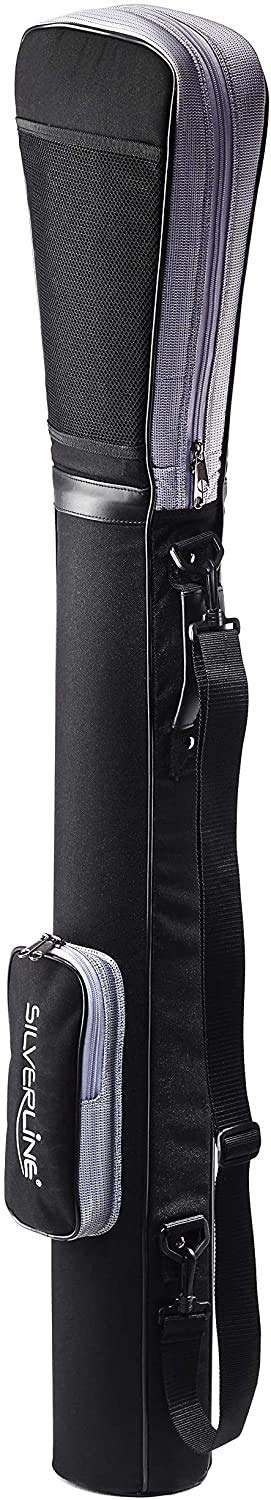 Golf bag/Pencil bag/Travel bag/Range bag/Pistol bag/Carry bag with integrated protective cover and exterior pocket in color: black - silver