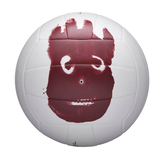 Wilson volleyball, suitable for outdoor and recreational players, famously featured in the movie "Cast Away" as "Mr. Wilson", available in white/red color.