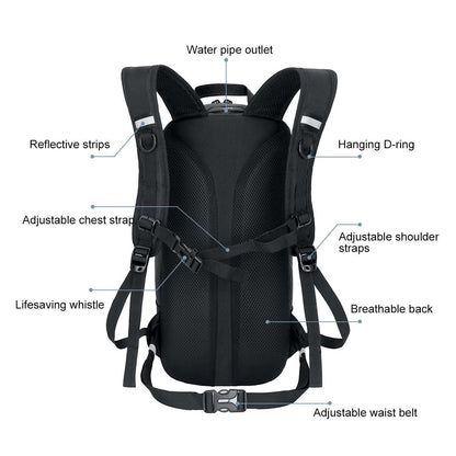 LOCAL LION 10L cycling backpack with rain cover and helmet protection, small backpack for men, ski backpack, MTB backpack, running backpack for women and men, camping, hiking, bike tour, city tour, motorcycle riding.