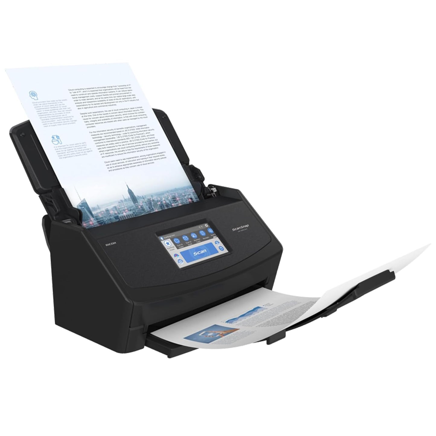 ScanSnap iX1600 Desktop Document Scanner Black - 5 GHz - Duplex, ADF, A4, WLAN, Touchscreen, USB 3.2