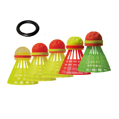 Speedminton Mix Speeder - 5 pack of mixed Speed Badminton/Crossminton balls including Windring & Night Speeder - 3 pack of glowing Speed Badminton/Crossminton balls including Windring.