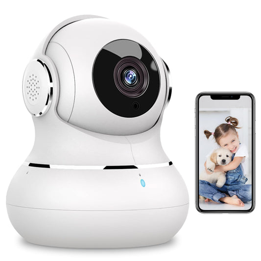litokam Little elf Home Security Camera, 2K Baby Monitor Camera with motion detection, 360° WiFi indoor surveillance camera with 2-way audio, night vision, pet camera with app, Alexa.