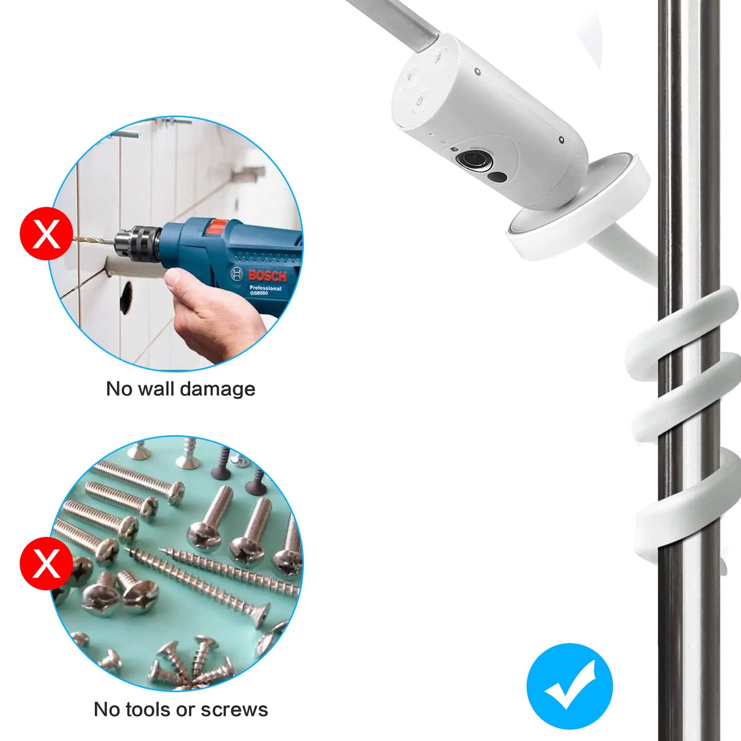 Monitor Holder for Philips Avent Baby Monitor SCD923/26, Flexible Multifunction Stand for Philips Avent Video Baby Monitor, Video Baby Monitor Camera Mount Holder Stand Accessory