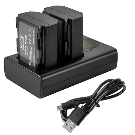 2 x NP-FZ100 Replacement Batteries and Dual Charger Compatible with Sony A9 A9R A9S, Alpha9 9R 9S, for Sony a7iii A7RIII A7R3 Digital Camera