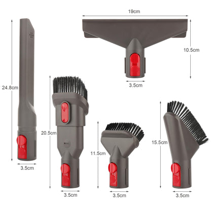 Vacuum cleaner accessory set brush tool nozzle set with extension hose replacement parts for Dyson Gen5 V15 V12 V7 V8 V10 V11 SV10 SV11 vacuum cleaners (6 in 1)