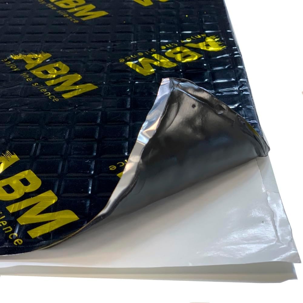 ABM Alubutyl BLACK 2.0 mm x 40 cm x 5 meters = 2 m² Self-adhesive Alubutyl soundproofing mat, car insulation, vehicle insulation.