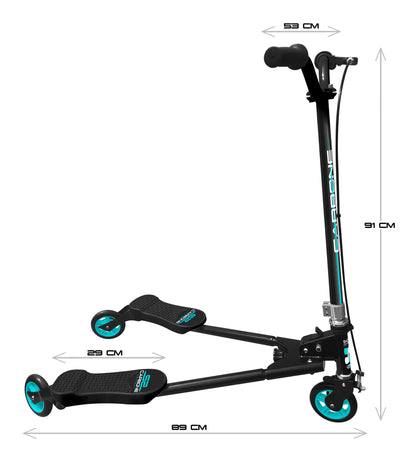 Technical Scooter SKIDS Control- Swing Carbon, Black